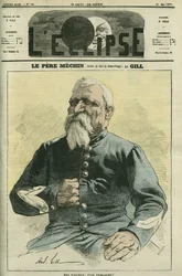 Père Méchin, geôlier en chef de la prison Sainte-Pélagie à Paris. Couverture dans « L