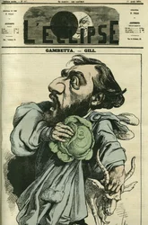 Léon Gambetta, homme politique français. Couverture de « L