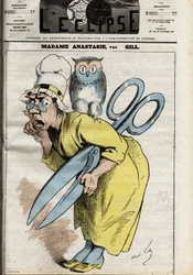 Madame Anastasie avec les ciseaux de la censure