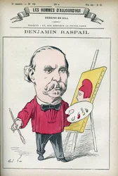 Portrait de Benjamin Raspail (1823-1899), peintre et homme politique français à l