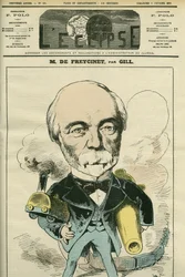 Portrait de Charles Louis de Saulces de Freycinet (1828-1923), homme politique et ingénieur français. Couverture de « L