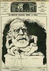 Portrait de François-Vincent Raspail (1794-1878), chimiste, médecin et homme politique français. Couverture dans « L