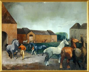 Le haras du Pin (peinture sur toile)