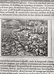 Débarquement, de Cosmographie universelle par André Thevet, 1575