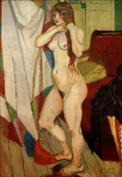 Suzanne Valadon se coiffant