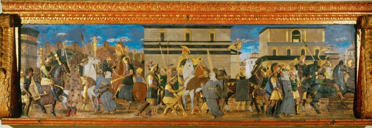 Le jugement équitable de Trajan (bois peint et sculpté)