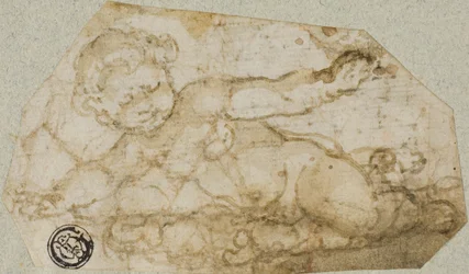 Putto avec guirlande