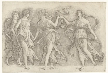 Quatre femmes dansant