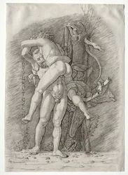 Hercule et Antée, 1400s