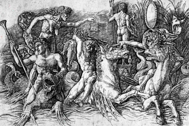 La bataille des dieux de la mer (détail)