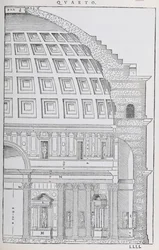 Coupe transversale du Panthéon, illustration d