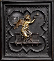 Espoir, panneau A des portes sud du baptistère de San Giovanni, 1336