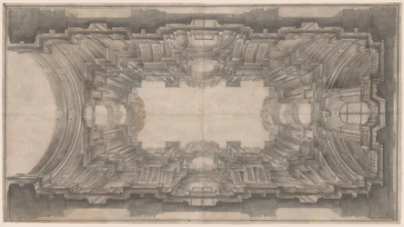 Architecture illusionniste pour la voûte de Saint-Ignace
