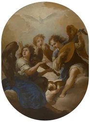Trois anges musiciens, avant 1720