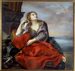Didon, reine de Carthage, abandonnée par Énée. Elle dirige l