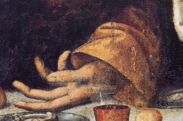 Abbaye (Abdij van Tongerlo). Peinture. La Cène. 1506-1507. (détail)