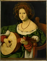 Joueur de luth ... (peinture sur toile)
