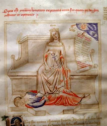 Allégorie de la Foi dans « Chansonne des sept Vertus et des sept Arts libéraux »