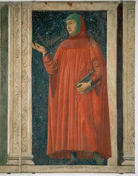 Francesco Petrarca, philosophe et humaniste (peinture sur toile)