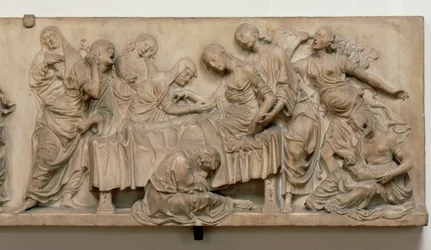 Relief montrant la mort de Francesca Tornabuoni
