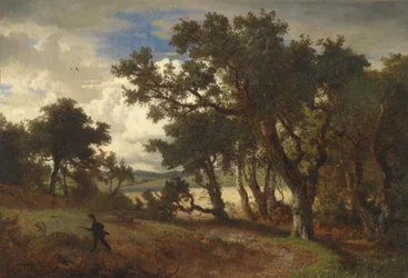 French : Chasseur dans le paysage