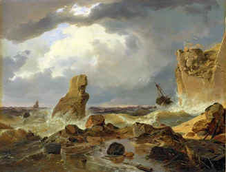 Surf sur une côte rocheuse