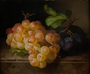 Nature morte aux fruits avec abeille