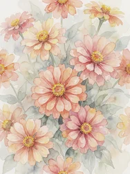 Fleurs de zinnia rose pâle