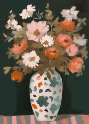 Des fleurs éclatantes dans un vase