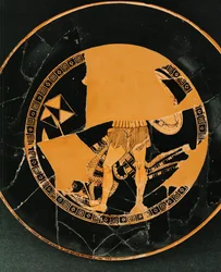 Guerrier grec et soldat perse blessé ...
