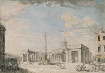 La cathédrale de Kazan à Saint-Pétersbourg, vers 1800