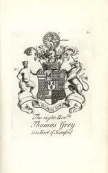Blason et armoiries du très honorable Thomas Grey, 2e comte de Stamford