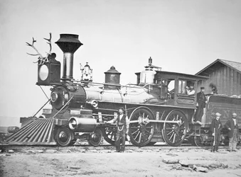 Locomotive numéro 23 à la station Wyoming près de la rivière Little Laramie, Wyoming
