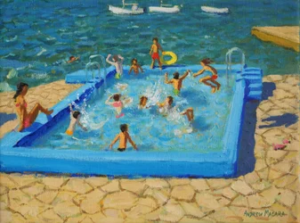 Piscine bleue, Vrsar, Croatie