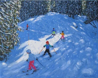 École de ski. Samoëns, Grand Massif, France