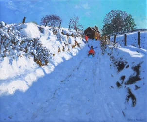 Luge, près de Oakerthorpe Rd, Wirksworth, 2021 (huile sur toile)