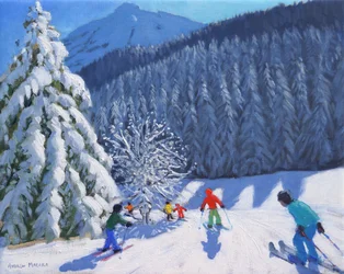 Arbres enneigés, La Clusaz, France, 2015