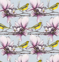 Magnolia et Bergeronnettes jaunes