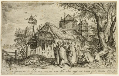 Paysage avec femmes gitanes près d