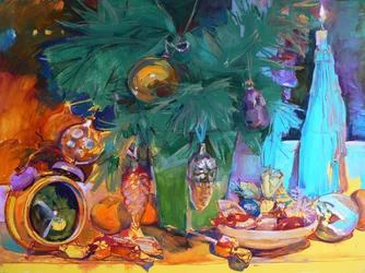 Décorations de Noël et friandises