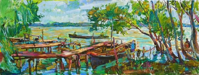 Les quais du lac paisible