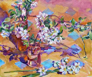 Fleurs printanières et jonquilles