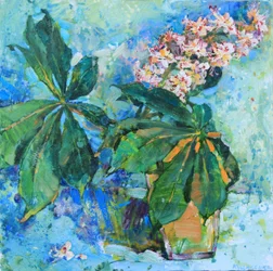 Fleurs de châtaignier au printemps
