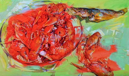 Un festin de langoustes haut en couleur