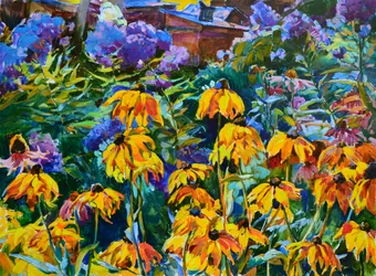 Fleurs de jardin aux couleurs éclatantes