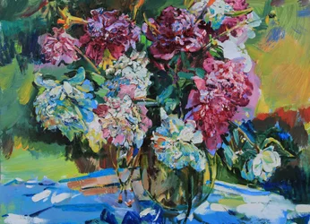 Bouquet de pivoines aux couleurs éclatantes