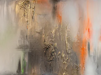 Orange doré dynamique - Abstrait