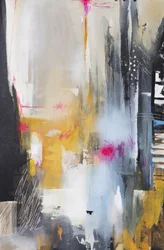 Dynamic Gold : rose abstrait
