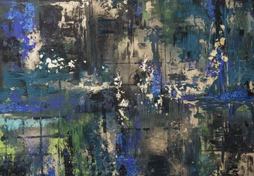 Bleu texturé et doré