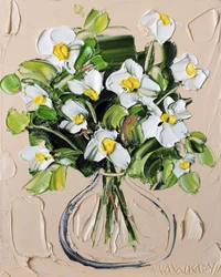Bouquet blanc texturé
